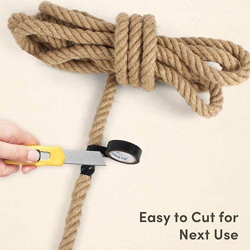 Vista 15 de Cuerda Manila de 3/4 pulgadas x 50 pies, cuerda gruesa trenzada para paisajismo, manualidades, deportes, marina, proyectos y amarres