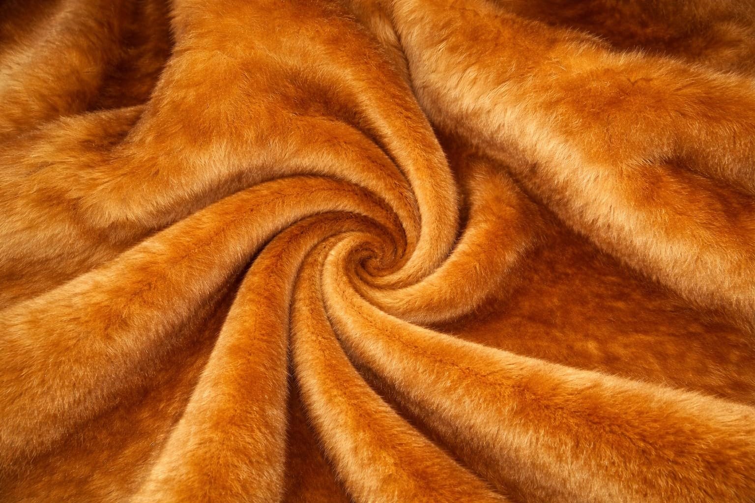 Crs Fur Fabrics Honey Brown Short Plush Care Bear Faux Fur Fabric Sample - 10Cmx10cm