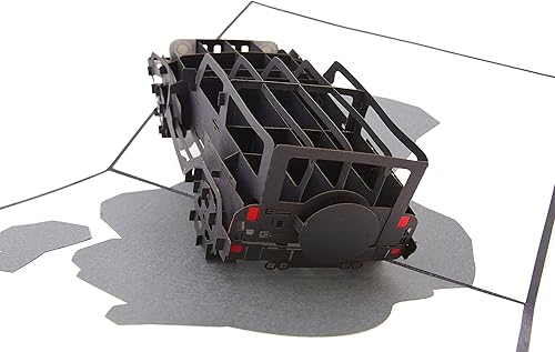 Vista 2 de PopLife Jeep Truck 3D Pop Up Card para todas las ocasiones - regalo del día del padre, graduación, felicitaciones, jubilación, aniversario - SUV