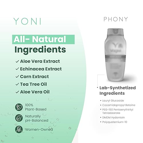 Miniatura 5 de Yoni Feminine Care Gel Wash (5 onzas) Limpiador de olores higiénicos, apoyo menstrual, restaura el equilibrio del pH, alivia la picazón y el ardor,