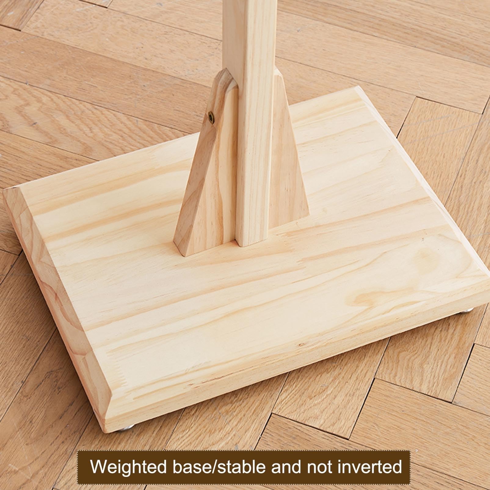 Soporte para letreros, Carteles, pancartas, boletines, Volantes, Pedestal de pie para Bodas, restaurantes y Negocios, Madera, 60 x 90 x 137 cm.
