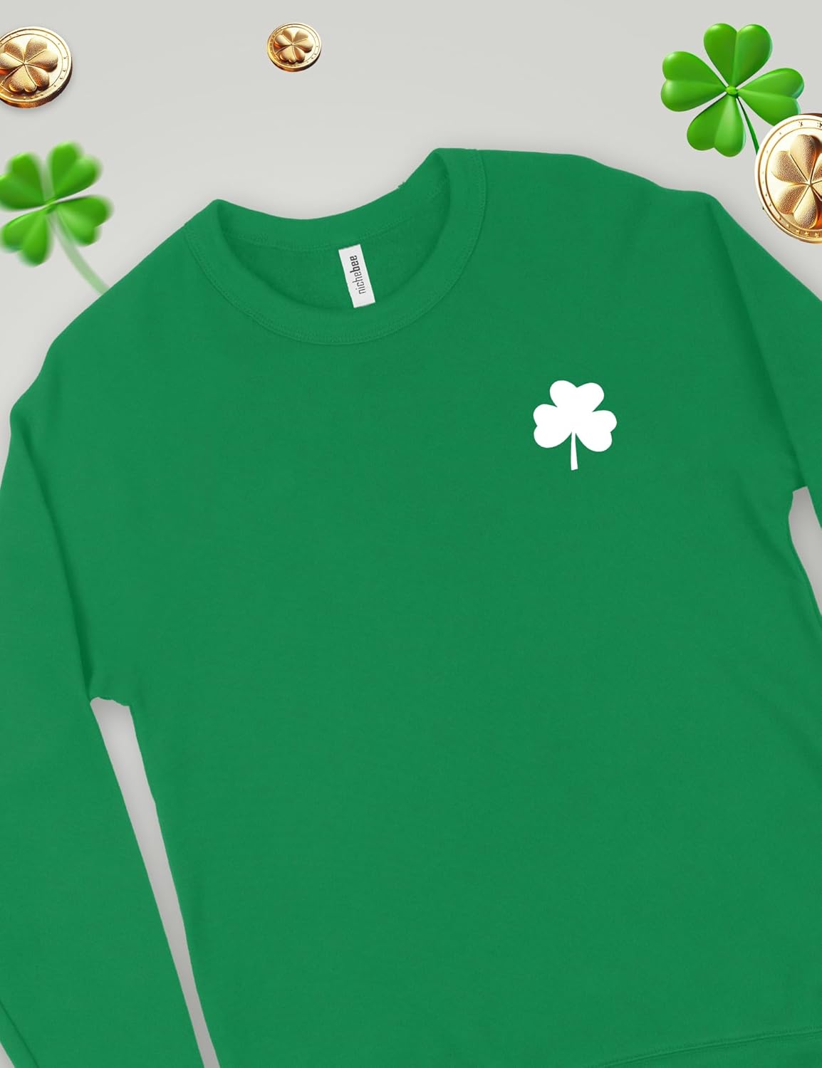St Patricks Day Shirt Women - Lucky Shamrock Sweatshirt - St. Patrick's Day Sweatshirt - Image 3