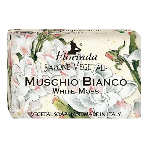 Florinda Flores Blanco Musgo Vegetal Jabón Barra 50 G 1.76 Oz