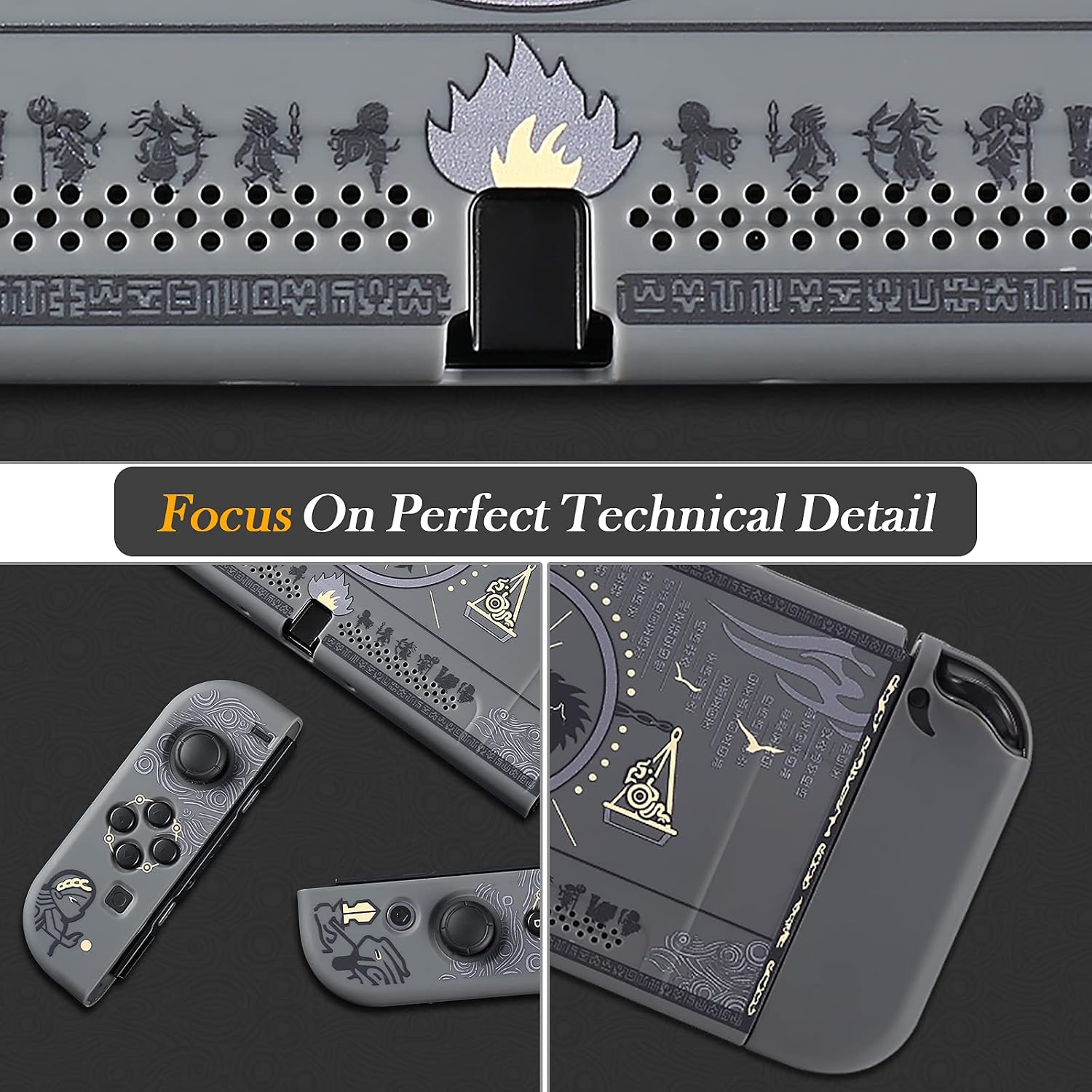 Protective Cover Case Compatible with Nintendo Switch, MYCHEER Hard Shell Case skin Handheld Grip Console and Joy-Con Controllers