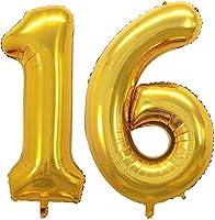 Vista 57 de GOER Globos con el número 80 para decoraciones de fiesta de cumpleaños número 80, globos de helio de aluminio jumbo de 42 pulgadas para 80 Oro rosa