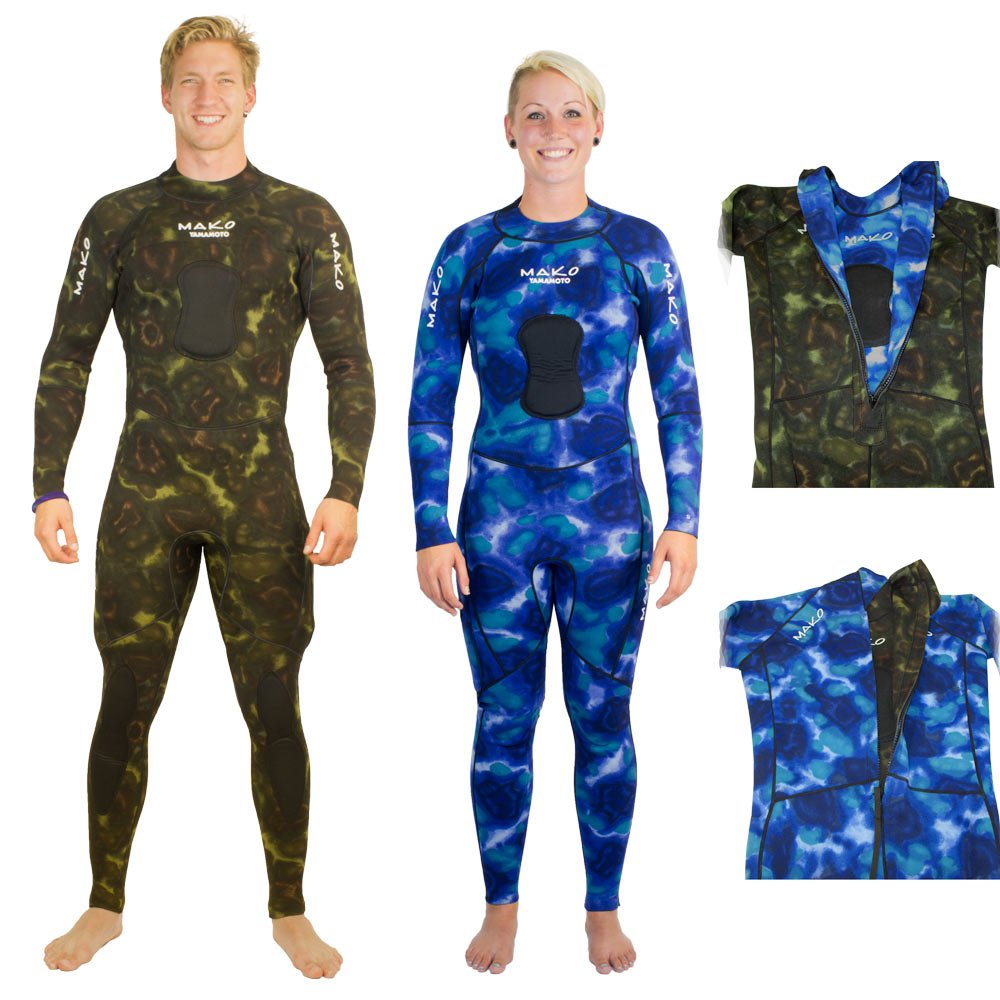 MAKO Spearguns Spearfishing Camo Reversible Yamamoto 2mm Wetsuit (Small)