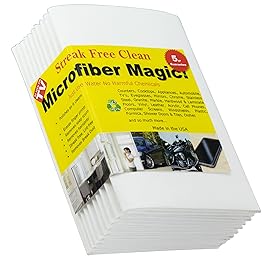 AERAI GROUP Microfiber Magic Streak Free Cleaning Cloth 10 Pack Clean Any Surface with Just Water Eco Friendly Perfect for Window, Mirror, Glass, Kitchen, Counters, Appliances, Car, Cycle, TV Screen