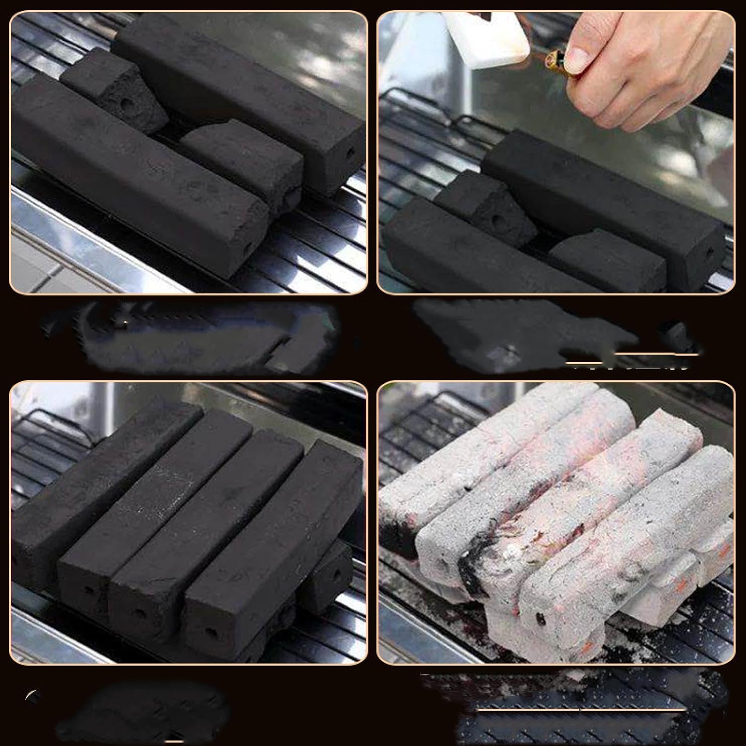 Qingsheng Sample 3 Pound Trial Mechanism Carbon Smokeless Charcoal Burning-Resistant Bamboo Charcoal Barbecue Carbon Heating Grilling Fire Manufacturers Wholesale