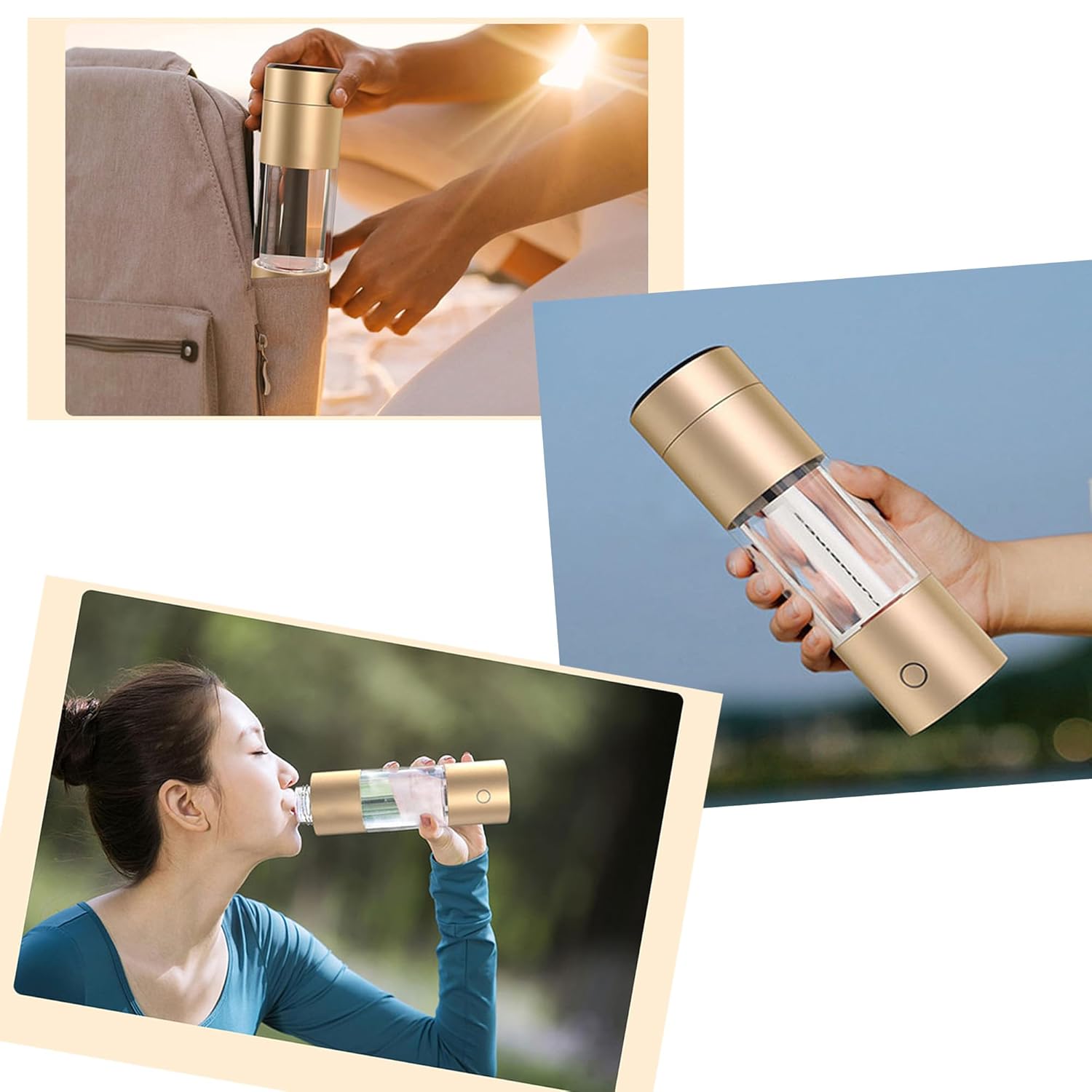 Premium Hydrogen Water Bottle Generator - Up to 4500ppb High-PPB SPE PEM Tech with Inhaler & Breathing Tube, 3-in-1 Portable Ionizer for Travel & Home, BPA-Free, Test Kit Included