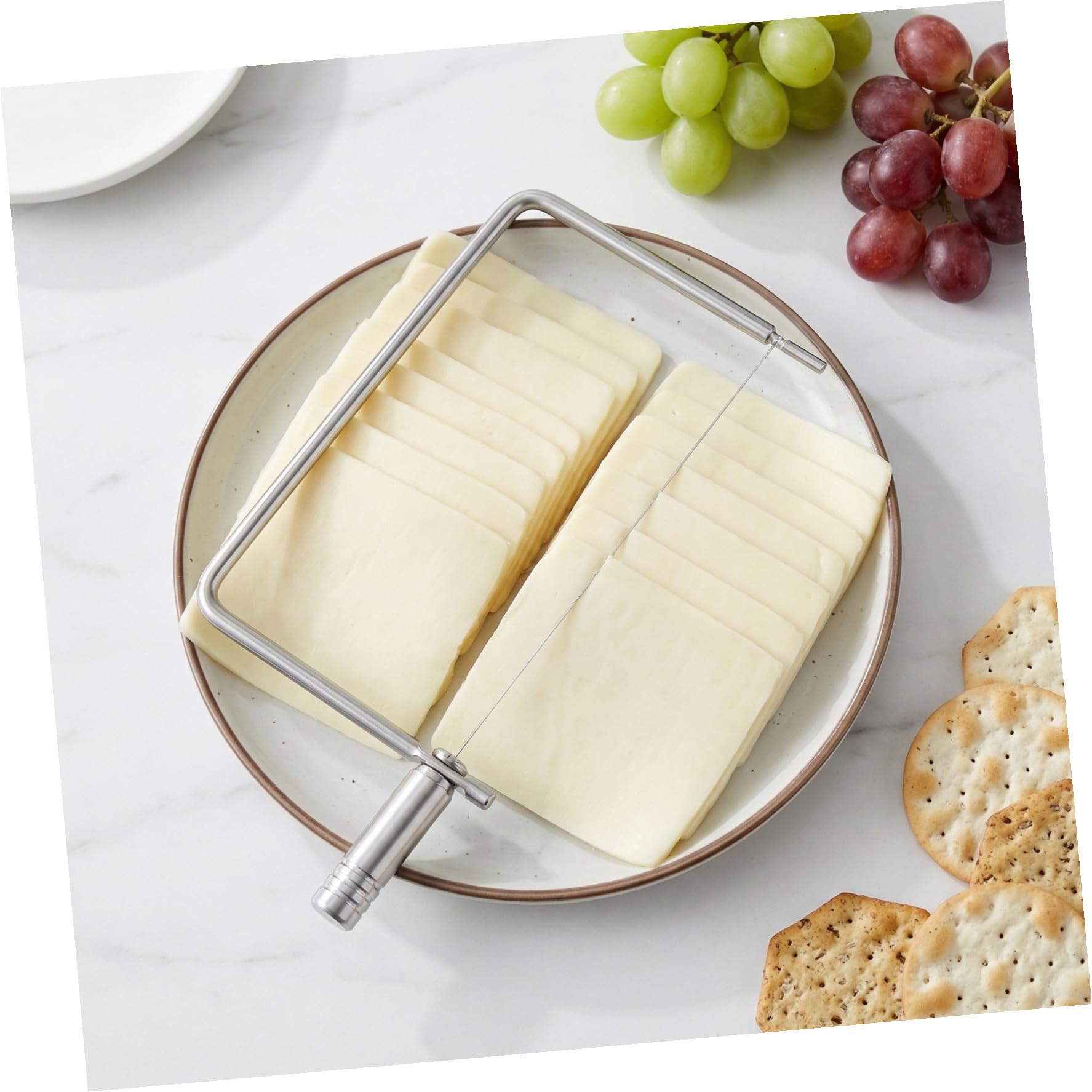 Housoutil 5 Stück Wiederverwendbarer Käseschneider aus Edelstahl mit Ergonomischem Griff Handbutterschneider und Käsehobel für Partys und Käseliebhaber