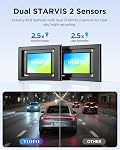 VIOFO A229 Plus Cam Dash avec double STARVIS 2 Capteurs, 2 Chaîne HDR, 1440P+1440P Avant et Arrière, Caméra de contrôle vocal de voiture, 5GHz Wi-Fi, ultra précis GPS, 24 Heures de stationnement Mode, support 512GB Max