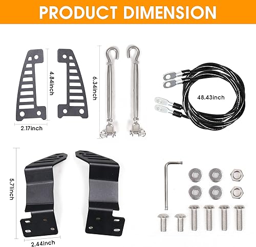 Miniatura 6 de BESTAOO Kit de elevadores de extremidades para accesorios Ford Bronco 2021 2022 2023 2024 2025 2 puertas 4 puertas, protector a través de la jungla