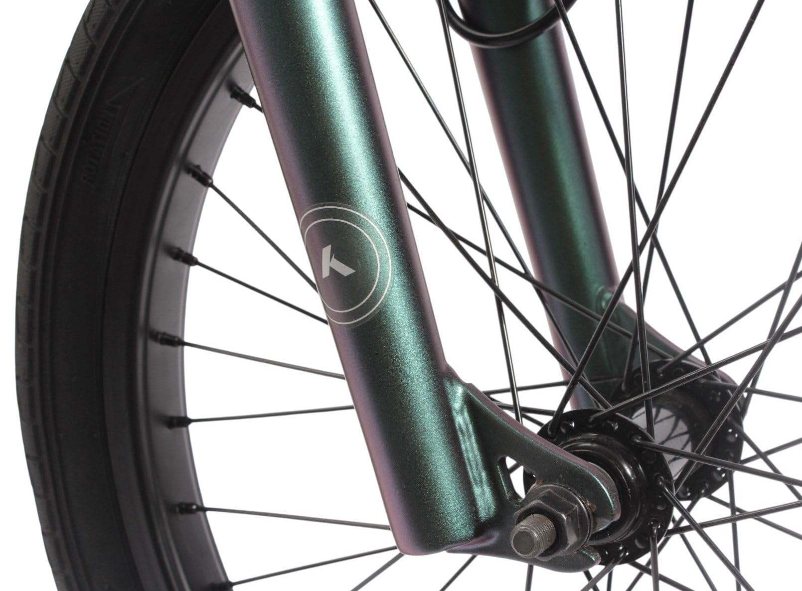 KHE Blaze Vélo BMX 2025 18" - Cadre en aluminium - Poids léger de 9,3 kg - Peinture à tongs - Rotor Affix - Freins en U - BMX freestyle pour enfants et adolescents (125 à 145 cm)