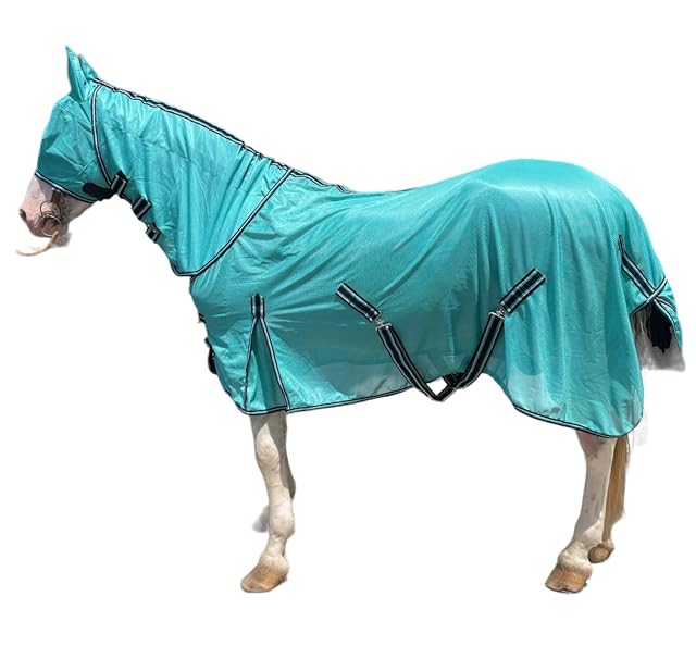 Foto 6 de 8 de Majestic Ally Sábana para Moscas de Caballo con Cubierta para el Cuello y máscara para la Cabeza, Transpirable