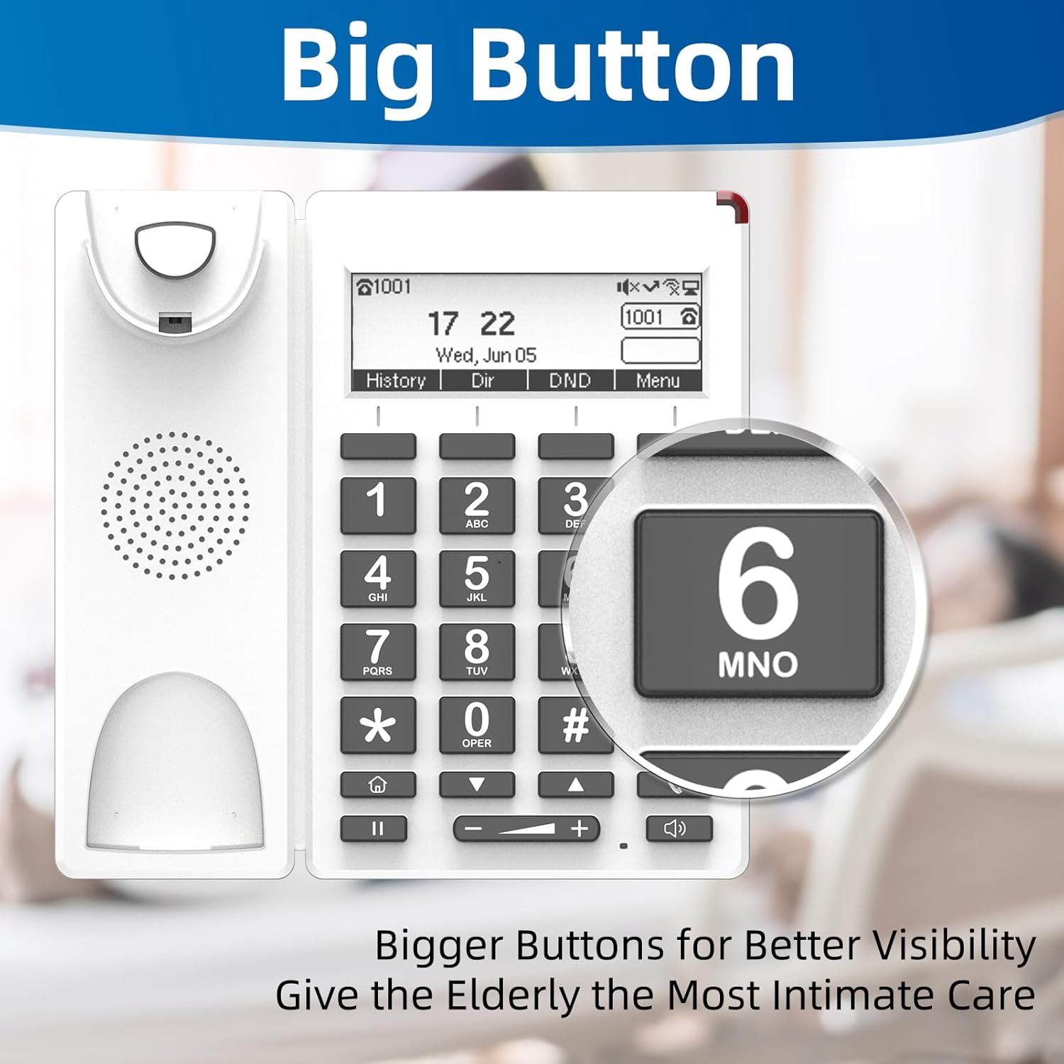 Close-up of FIP12WP big buttons