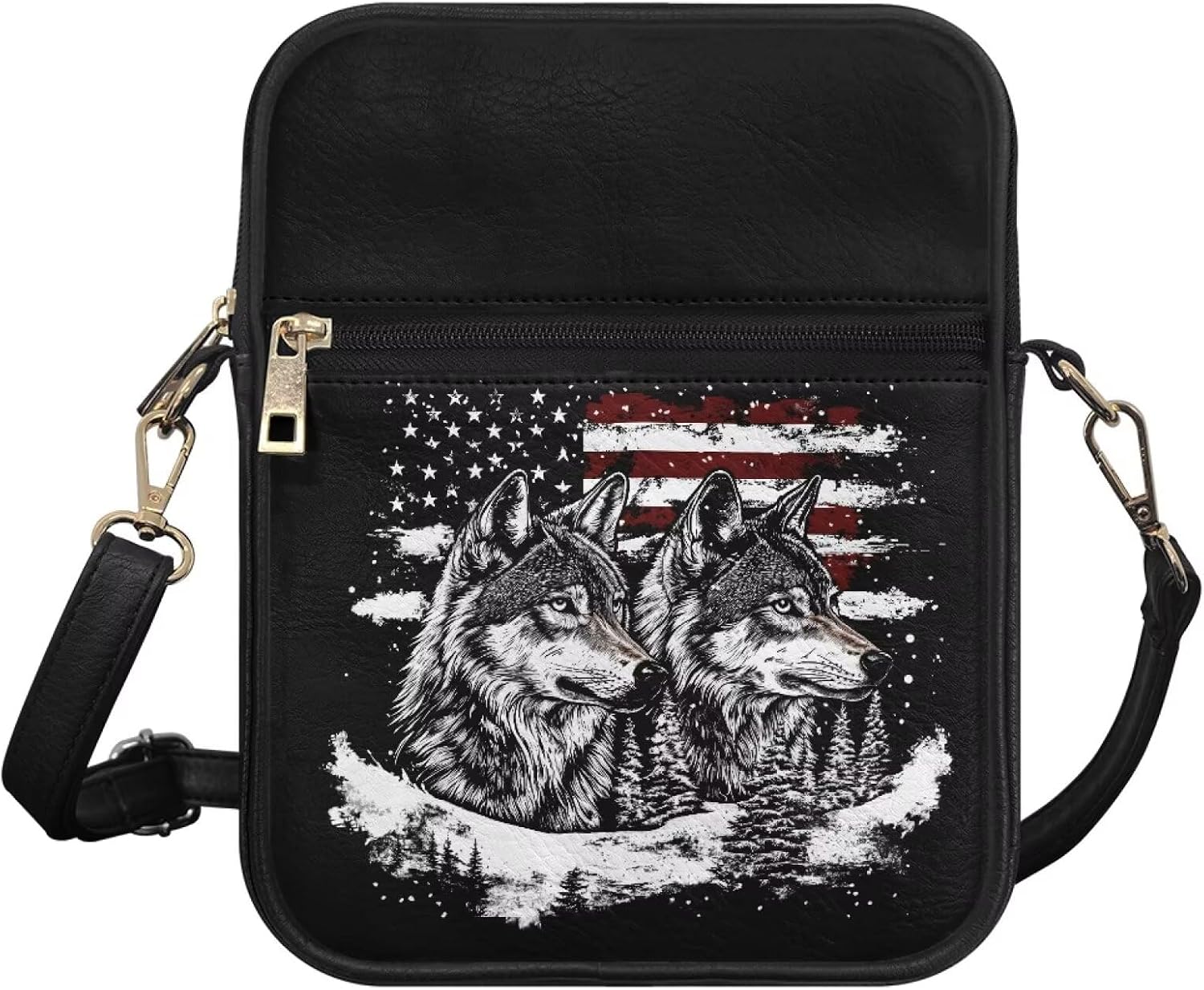 Leather Messenger Bag Womens Sling Bag Crossbody Shoulder Bags Ladies Fashion Zipper Pockets Travel Bag for Gifts