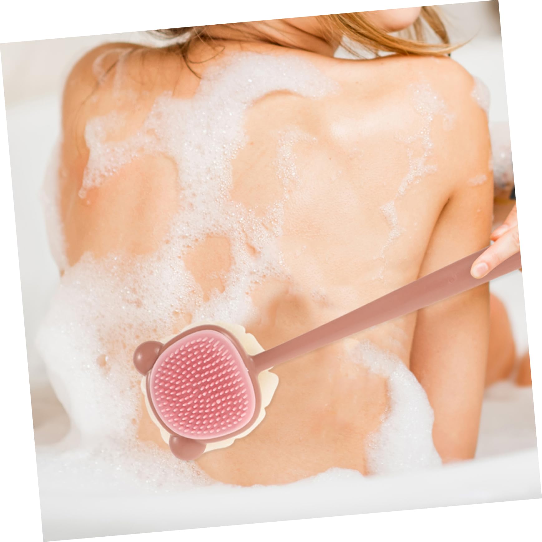 Operitacx 5 Pezzi Doccia Lungo Scrub Corpo Doppia Accessorio Elegante per Pulizia Della Schiena e Del Corpo Facile da Usare e Delicato Sulla