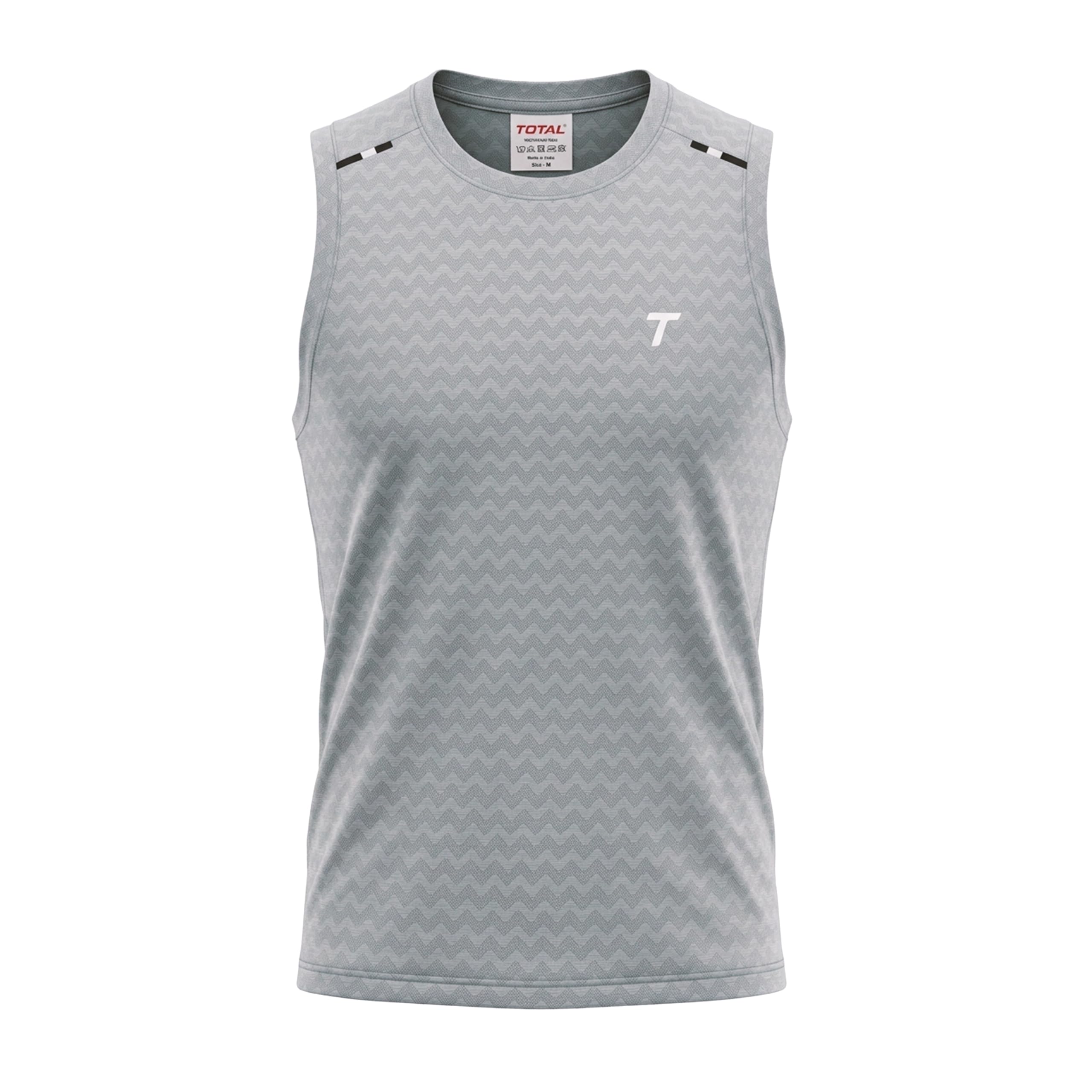 Total Running Singlet Moisture Wicking Total Dry Fabric - Breathable Jacquard Training Vest Sleeveless Athletic Fit Round Neck Black Avant Pro 5131 for Men-image-38