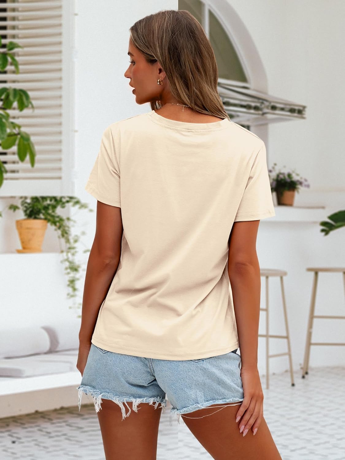 Chulianyouhuo Vintage 1976 T Shirts for Women 50th Birthday Gifts Letter Print Retro Party Tops Casual V Neck Tee Tshirts - Image 4