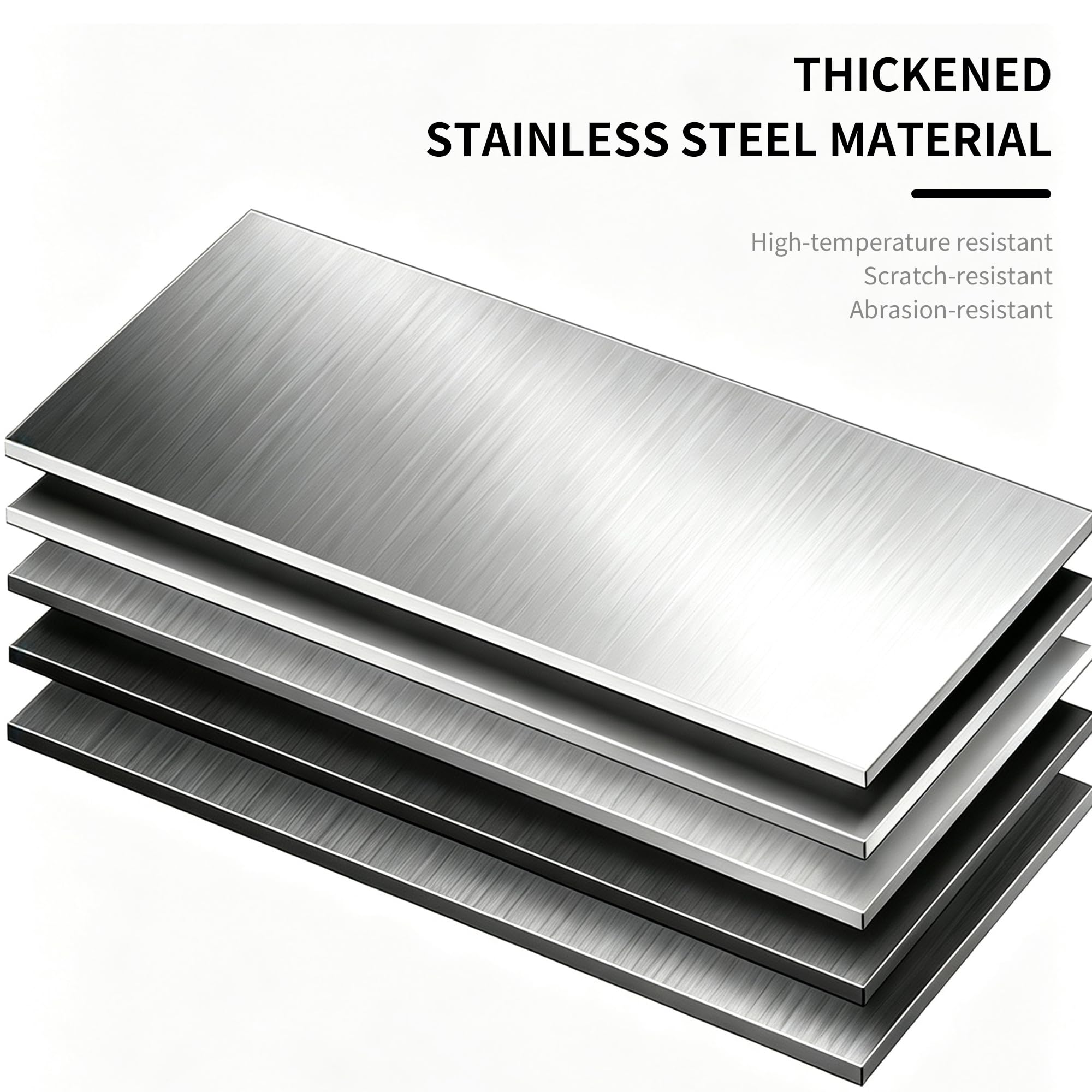 Tavolo Da Lavoro in Acciaio Inox, Tavolo Da Preparazione Commerciale A 3 Ripiani Con Ripiani Regolabili, Scaffali Acciaio Inox Banco Da Cucina Acciaio Per Cucina, Ristorante,Garage,120x50x80cm
