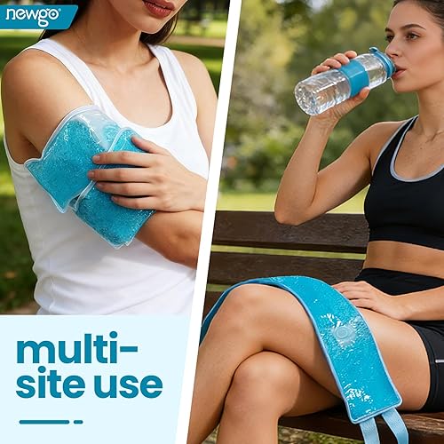 Miniatura 7 de NEWGO Bolsa de hielo para aliviar el dolor de cuello, elegible para FSA, envoltura de hielo de cuello para alivio del dolor cervical, presión