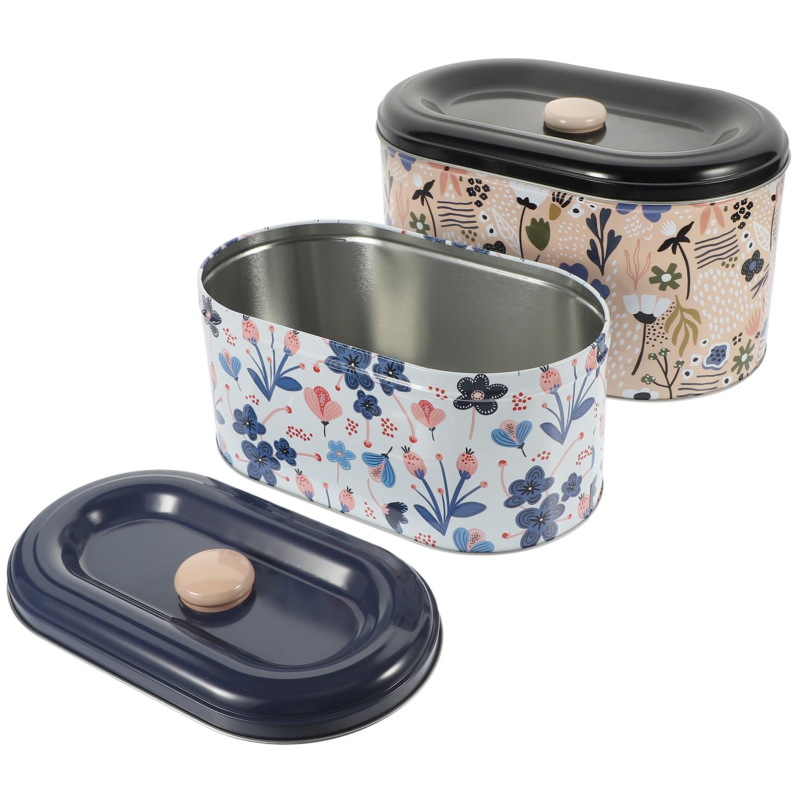 2 Stück Weißblechdose mit Deckel Keksdose für Kleine Snacks und Süßwaren Frischehaltend und Vielseitig als Gastgeschenk für Feiertage und Partys