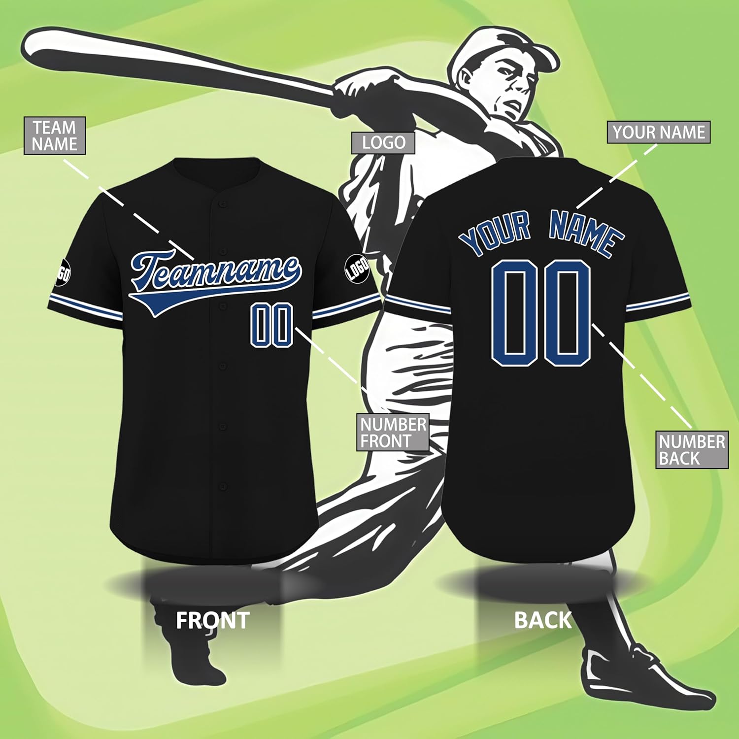 Custom Baseball Jersey, Personalized Name Number Baseball Jerseys for Men,Women&Youth - Image 5