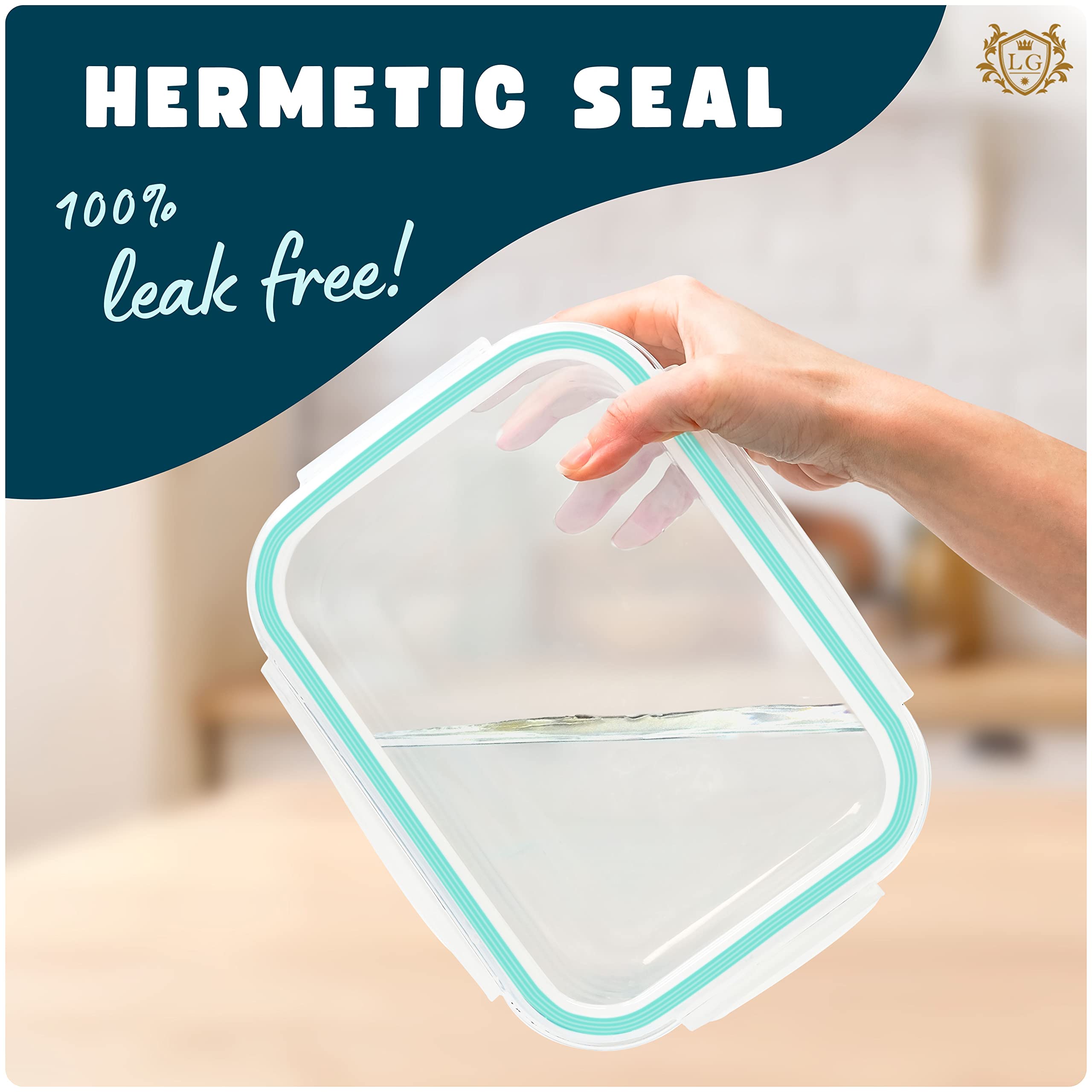 LG Luxury & Grace Glasdosen 4er Set - 1500ml Luftdicht