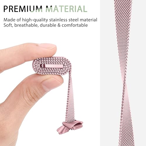 Miniatura 4 de Correa de metal compatible con Fitbit Luxe Bands, correa de repuesto ajustable de malla de acero inoxidable para Fitbit LuxeLuxe Special Edition