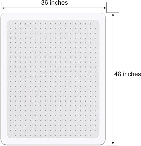 Vista 7 de Tapete redondo de plástico para silla de oficina para suelos alfombrados, tapete de piso resistente, serie ecológica con tachuelas, tapete