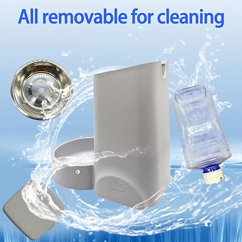 Miniatura 7 de Alimentador automático por gravedad para perros, 2.8 L, dispensador de agua y comida de 4 litros con cuenco de acero inoxidable para cachorros