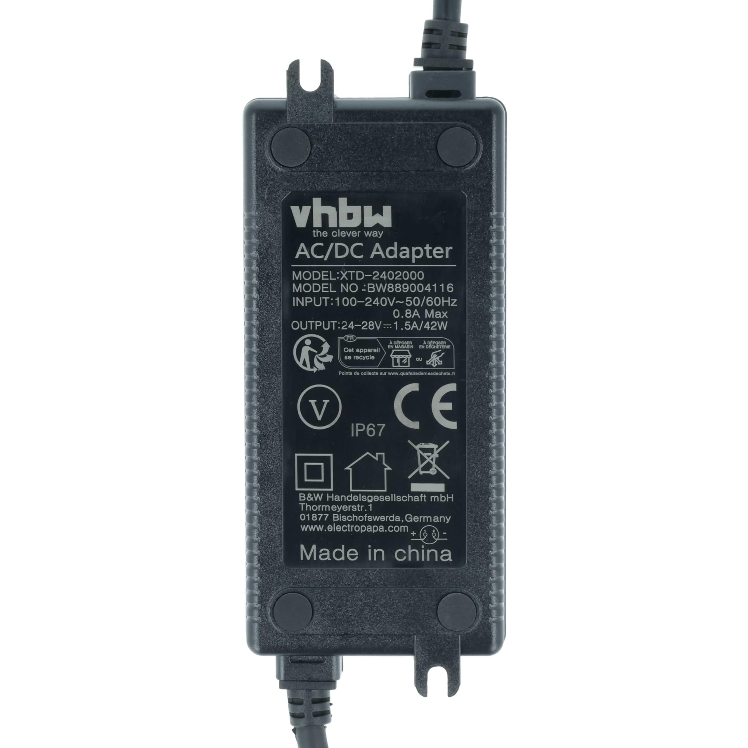 vhbw Chargeur remplacement pour Worx 50029485, WA3754, WA3716, WA3744 pour batterie de robot tondeuse