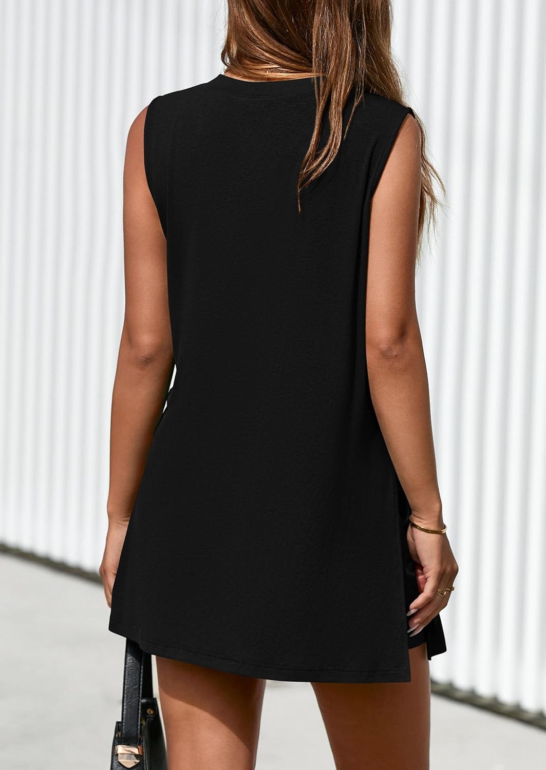 PRETTYGARDEN Women's 2026 Summer 2 Piece Shorts Sets V Neck Long Tank Tops High Waisted Loose Fit Matching Travel Outfits - Image 2