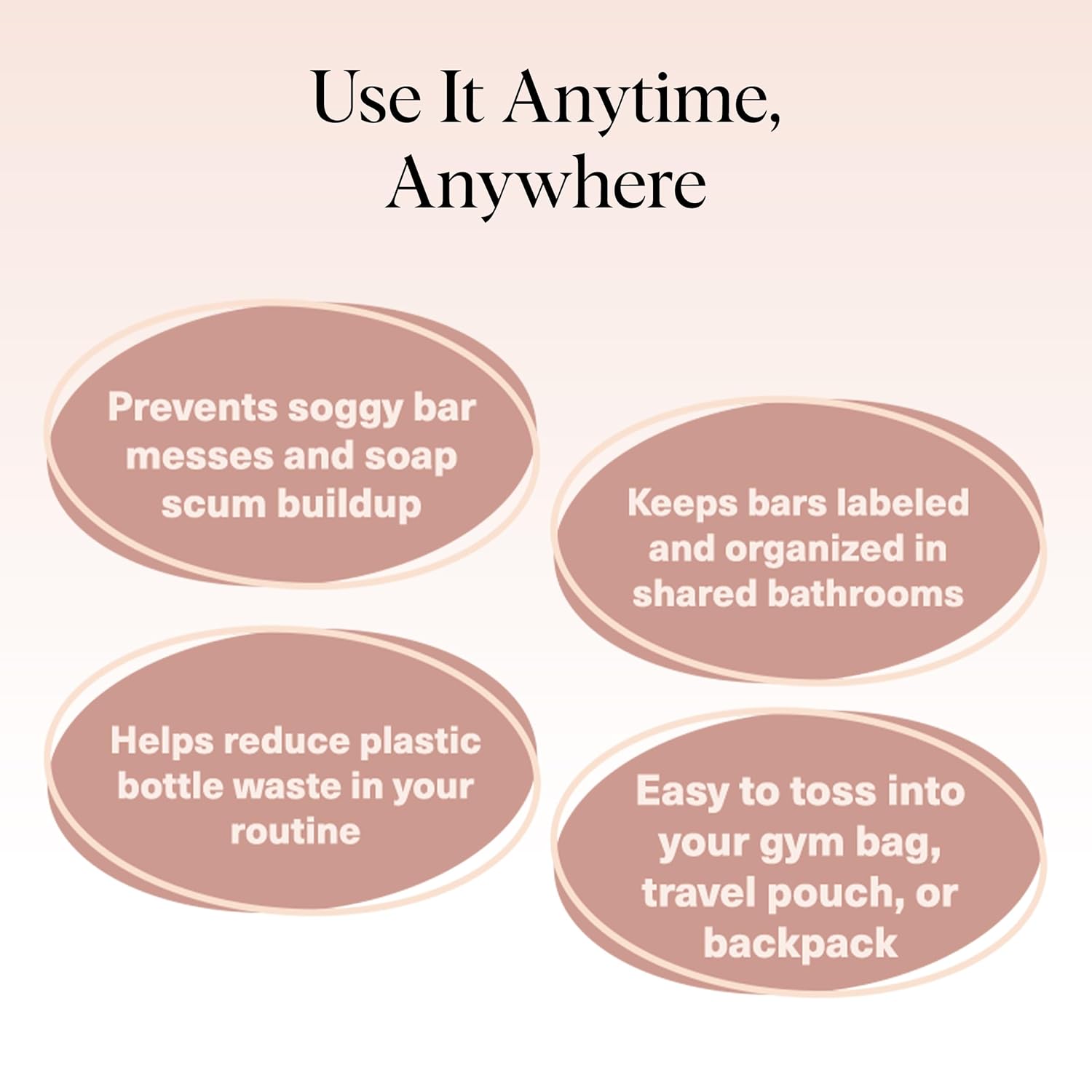 Kitsch Bar Soap Saver Bag – Patented Mesh Bag Soap Holder for Shampoo, Conditioner & Body Wash Bar - Extends Use & Prevents Soggy Mess - Recycled Mesh Pouch - Blush, Terracotta & Chocolate, 3pc Set - Image 6