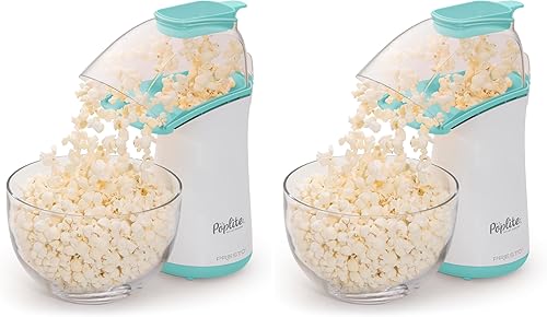 Miniatura 7 de Presto 04869 Popcorn - Taza medidora integrada + mantequilla derretida, fácil de limpiar, envoltura de cable integrada, 18 tazas, aguamarina/blanco