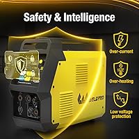 Vista 5 de Weldpro 200A MIG Soldador, 6 en 1 MIG/Flux Core/Stick/Spool Gun/AC/DC TIG Multi Proceso Soldador 110V/220V, AC/DC TIG Soldador con pedal de pie