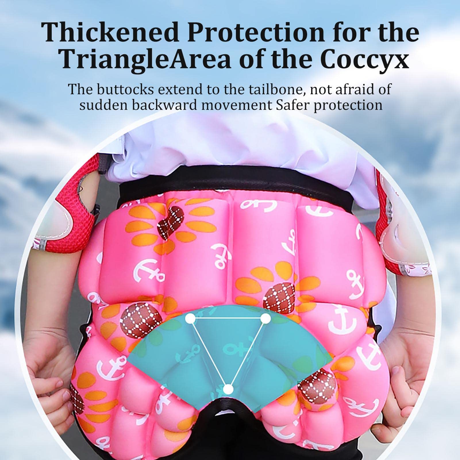 GIMOCOOL Short Rembourré pour Enfants | Tapis de Sport à Roulettes pour Protection Butt Hip | Patinage, Ski, Snowboard, Roller Skating