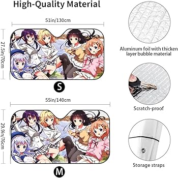 Amazon | ごちうさ リゼ 可愛い アニメファッション 車用サンシェード