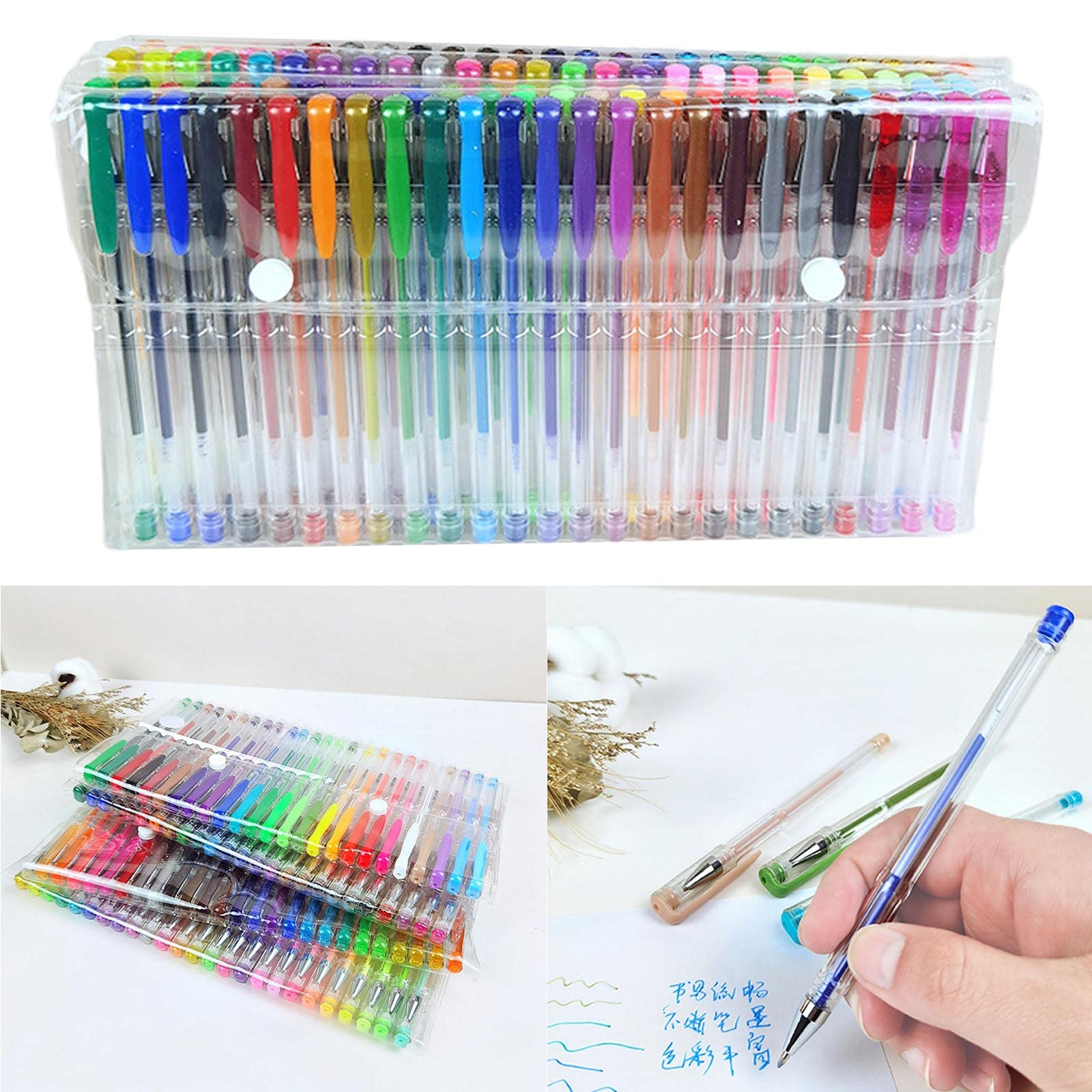 Penne gel Set da 100 colori per libri da colorare Penna gel colorata Punta fine da 0, 5 mm Ideale per bambini Scarabocchi per adulti Scrapbooking