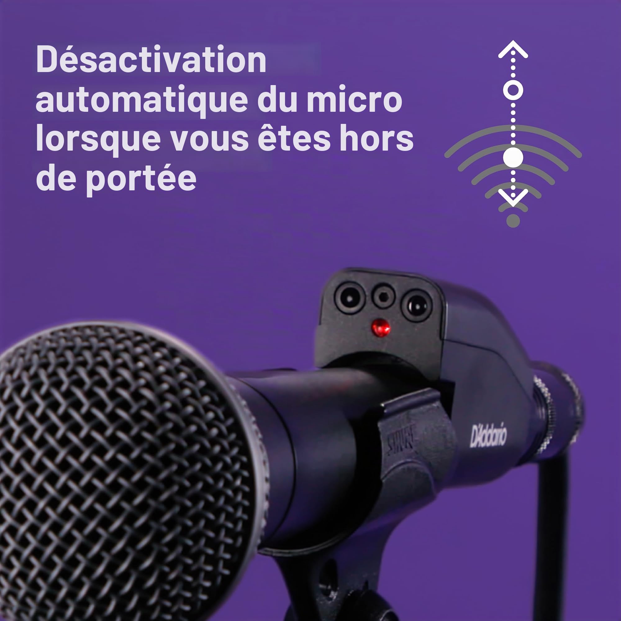 Capteur de Microphone Infrarouge D'Addario Mic Mute - Éliminateur de Larsen