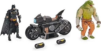 DC Comics, Batman Transforming Batcycle Battle Pack with Exclusive 10-cm Killer Croc and Batman Action Figure, Kids’ Toys for Boys and Girls Aged 4+