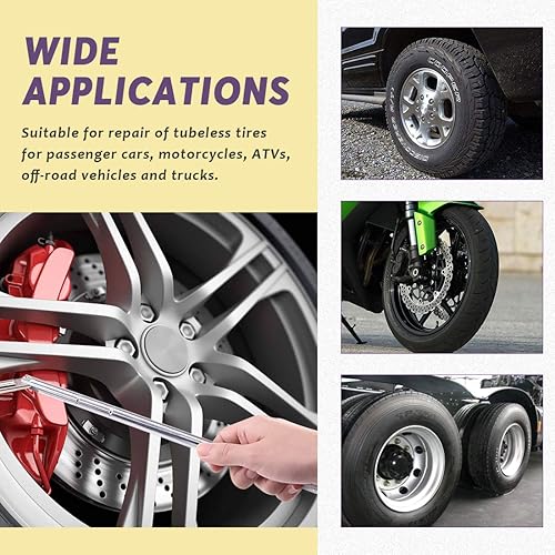 Miniatura 7 de Swpeet Juego de 65 piezas de herramientas e instalación de vástago de válvula de neumático, tapones de válvula a presión con núcleos de vástago de