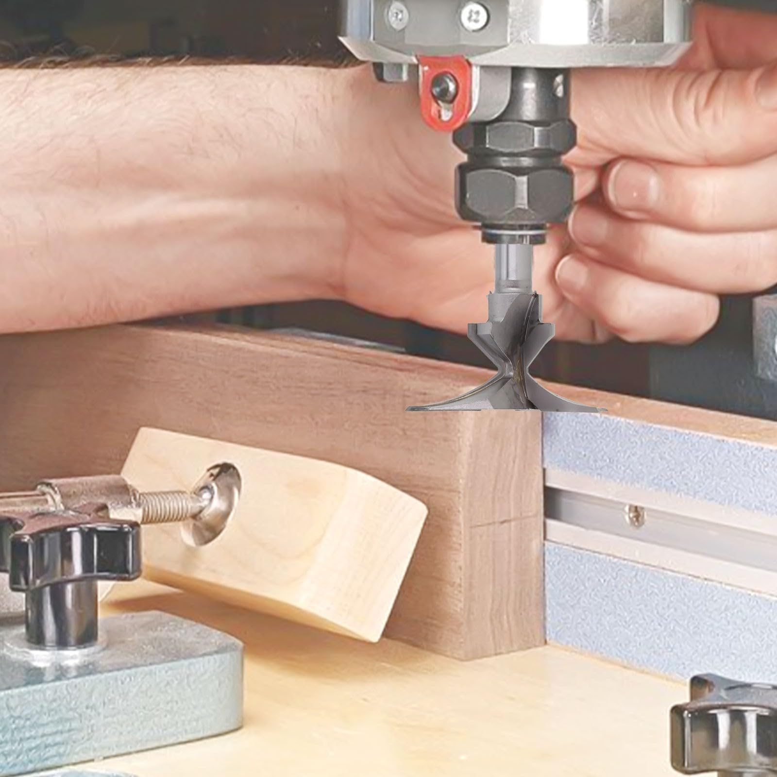 Fresa per legno per r50 raggio 1/2 pollice codolo per fresa curva per legno | per raggio r50, gambo da 1/2", curve lisce, guida precisa, compatibile con fresatrici