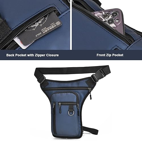 Miniatura 7 de Bolsa de pierna de motocicleta, bolsa de pierna caída, riñonera de cintura con múltiples bolsillos, bolsa para muslo, bolsa de muslo, para