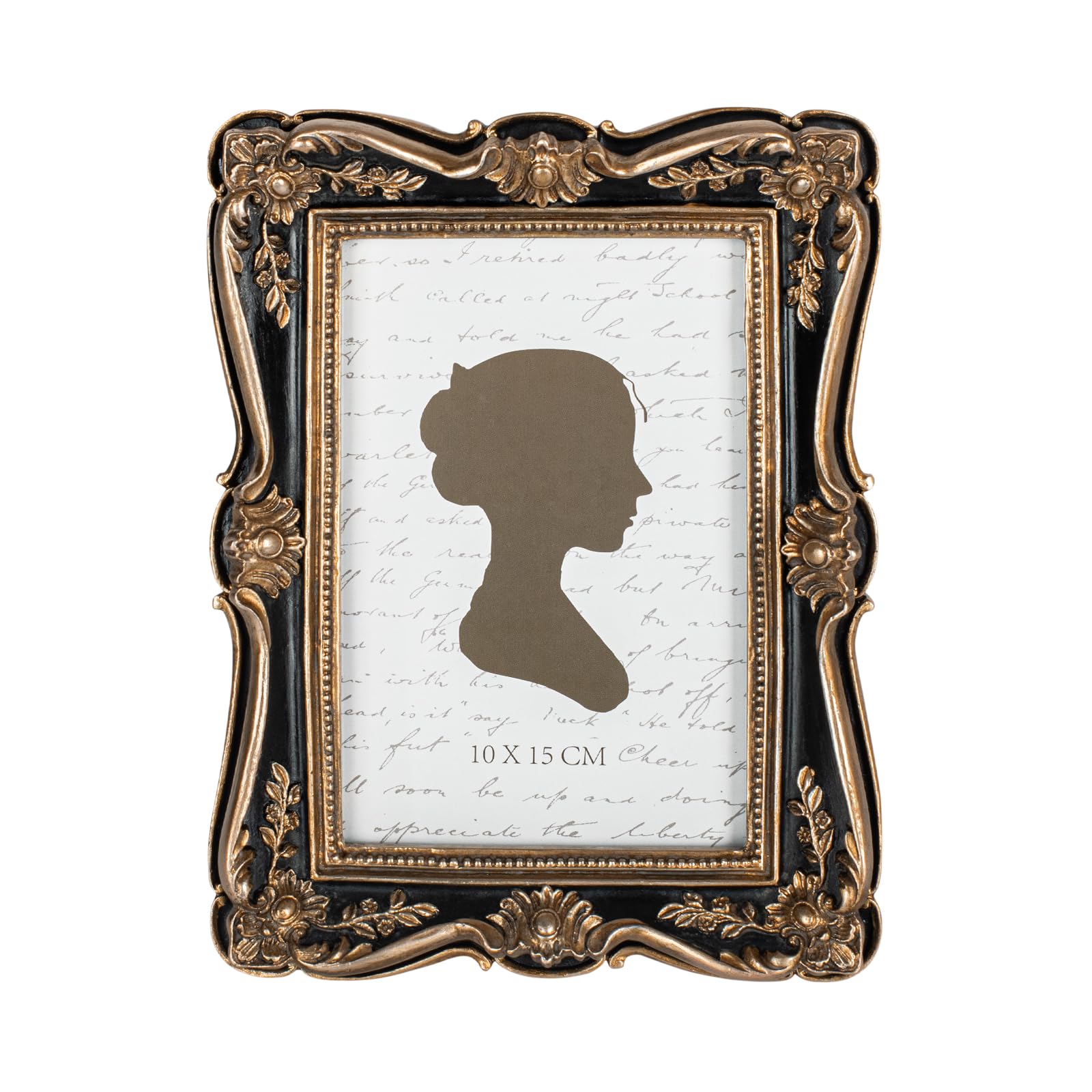 Cadre photo vintage doré chic en verre et résine rétro