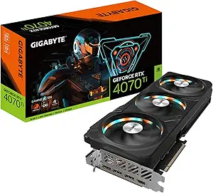 Gigabyte GeForce RTX 4070 Ti Gaming OC 12G Graphics Card, 3X WINDFORCE Fans, 12GB 192-bit GDDR6X, GV-N407TGAMING OC-12GD Video Card