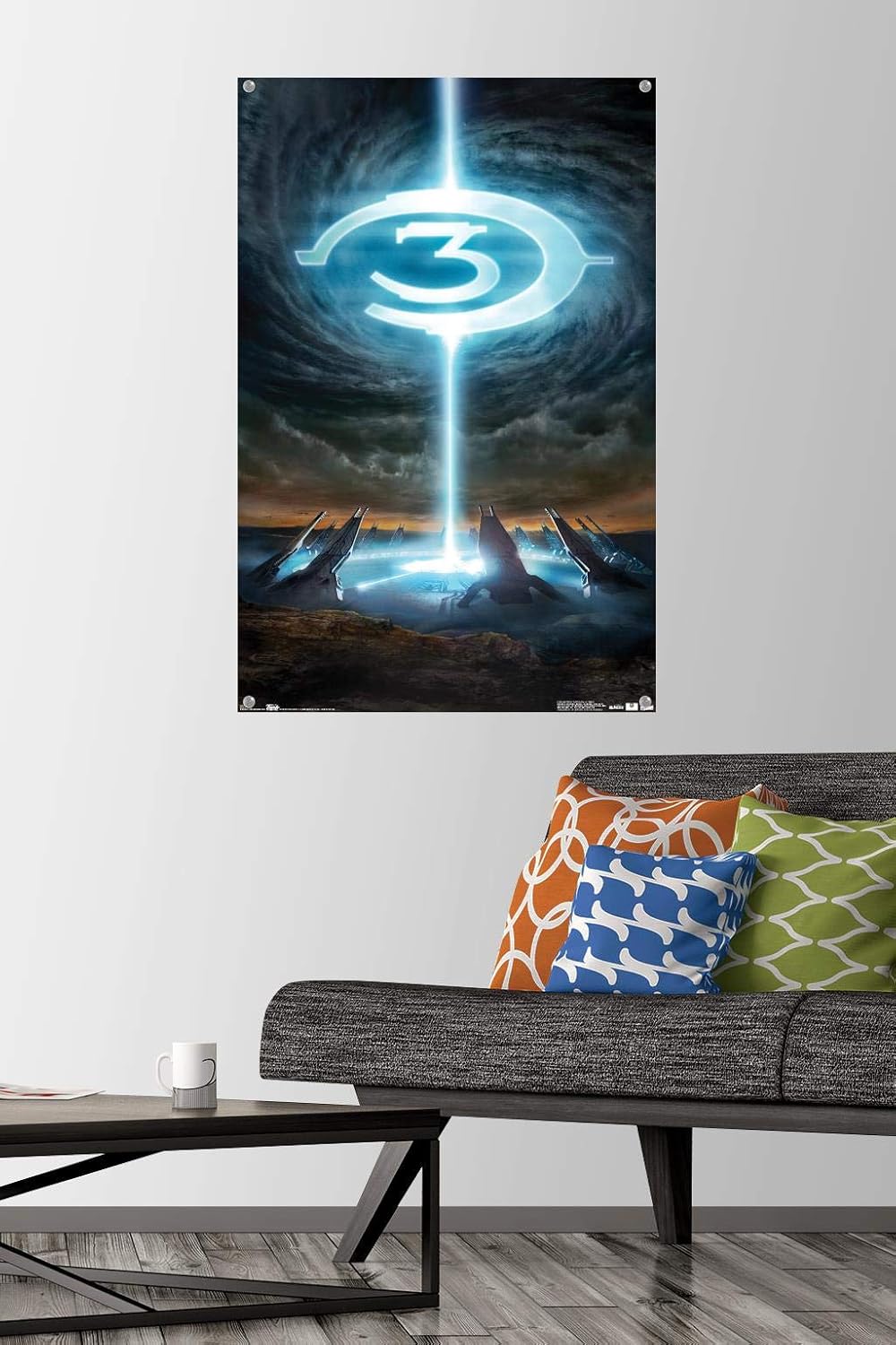 Trends International Halo 3 - Logo Wall Poster, 22.37" x 34.00", Premium Poster & Push Pin Bundle image 2