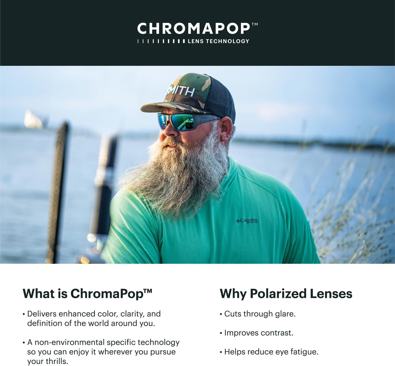 SMITH Optics Mono Lake Sunglasses – Polarized Performance Sports Active Sunglasses for Running or Everyday – For Men & Women - Image 6