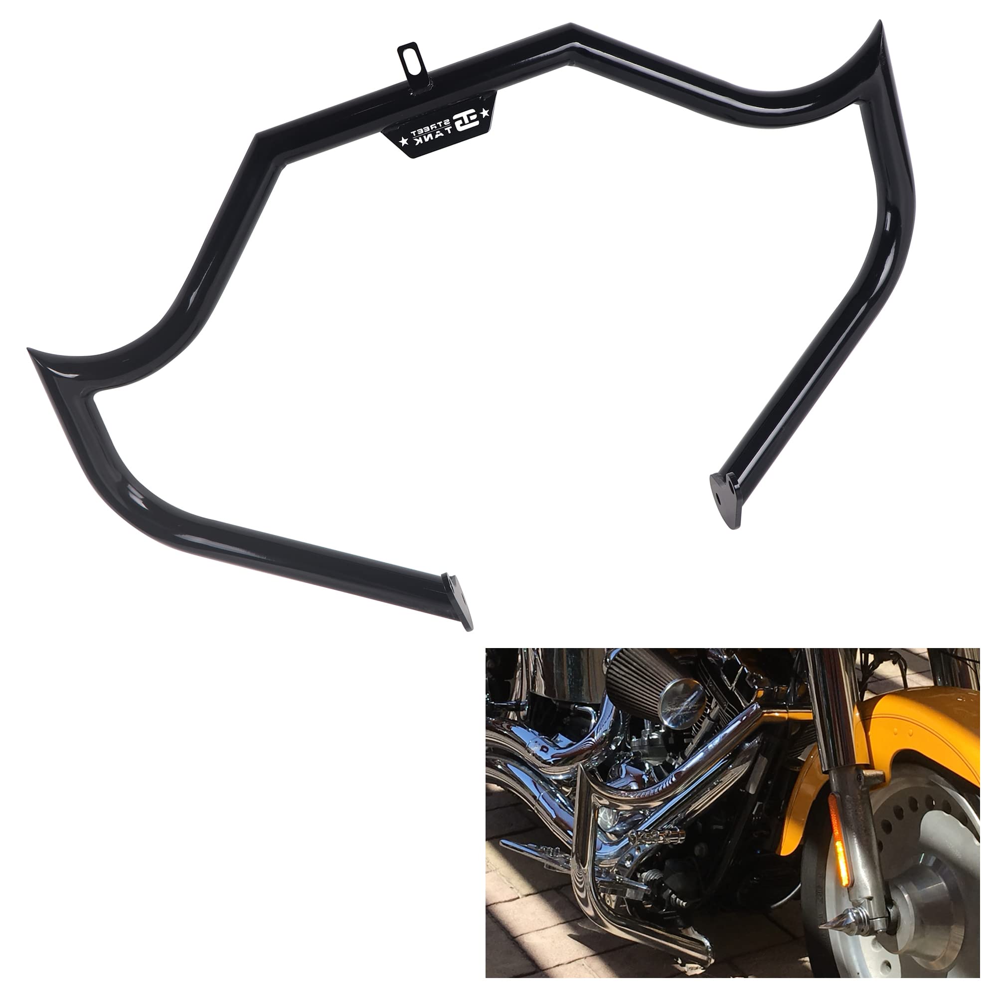Buy STREETTANK Fat 11/2" Engine Guards, MeatHook Killing Looks Crash
