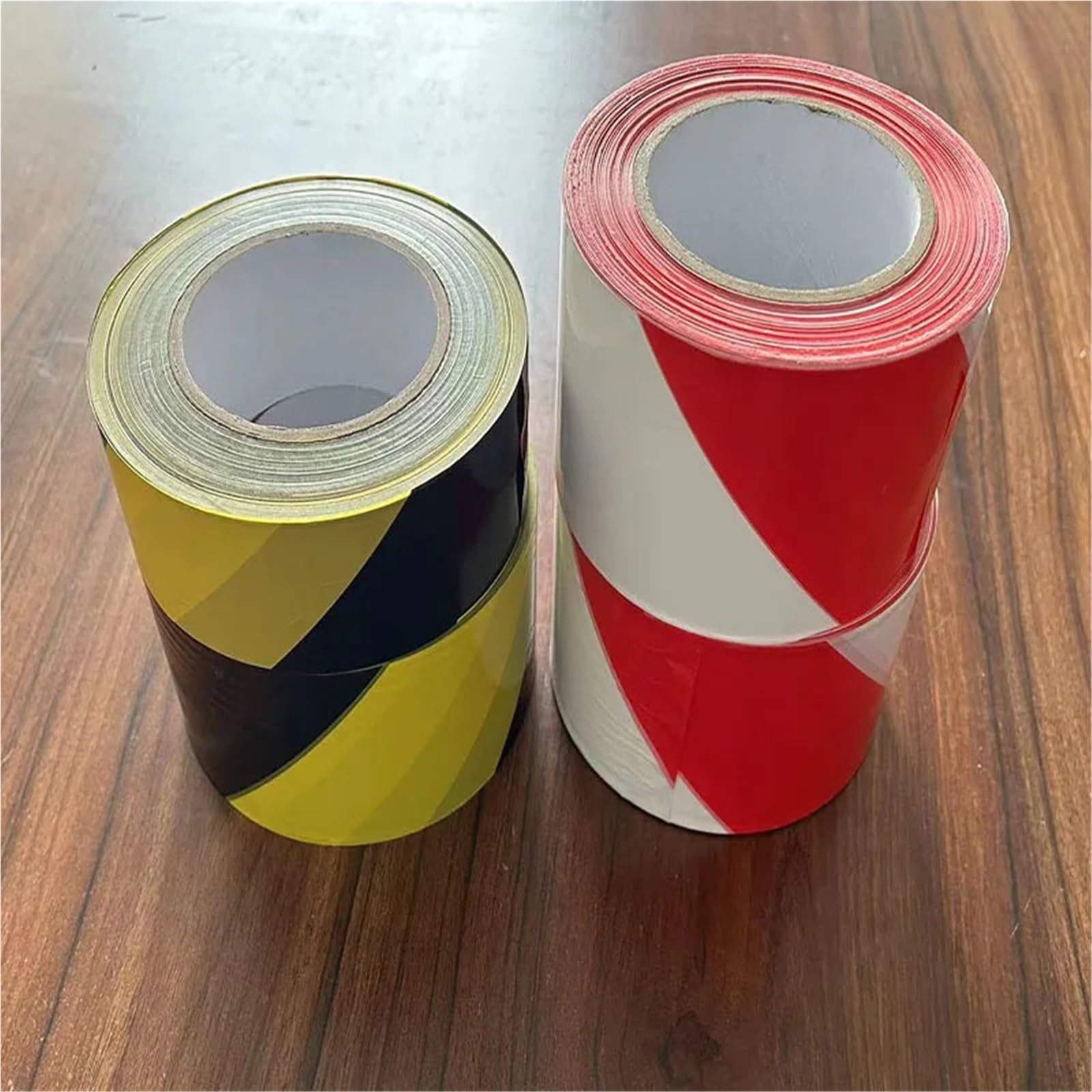 Sicherheitswarnbänder Rot-weiß-gelb-schwarz-blau-weiß gestreiftes Warnband for Warengrund-Gefahrenbereich-Sicherheitswarnung. Keine Viskose(Blue and White,T1.2milxH75mmxL100m)